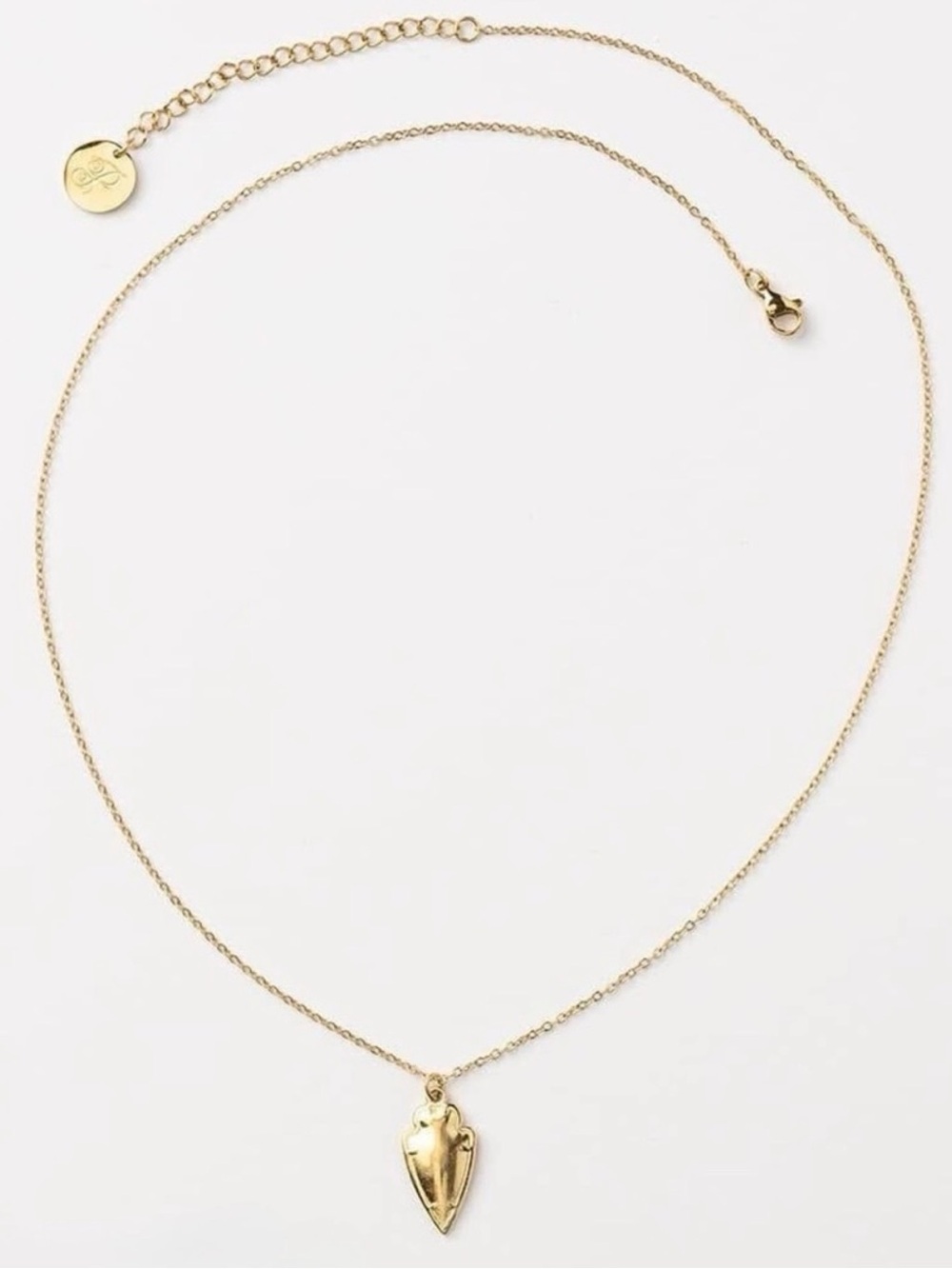Plunder Gold Arrowhead Pendant Necklace - Picture 2 of 3